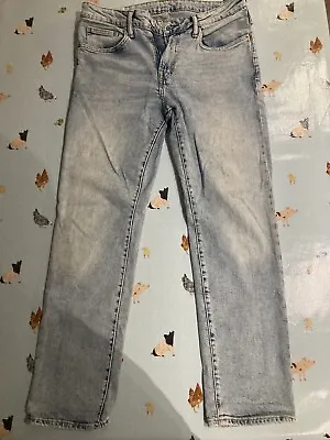 New H&M Regular Fit Blue Jeans Mens Size W31 L30 Acid Wash Light Blue No Tags • $2.49