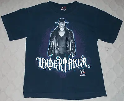 Vintage 2007 WWE Undertaker Wrestling Big Graphic Shirt Youth Large Hybrid RARE • £44.19