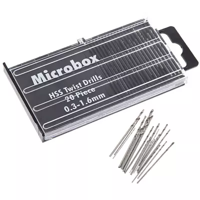 20Pcs 0.3-1.6Mm Shank Mini Micro Drill Bit Set Twist Drill DIY Kit Rotary Hand T • $14.42