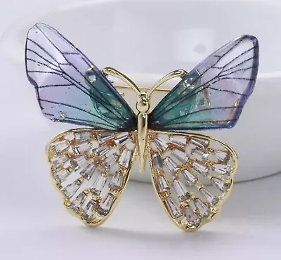 Butterfly Pin Brooch Fashion Costume Jewelry FAST Free Shipping • $10.39