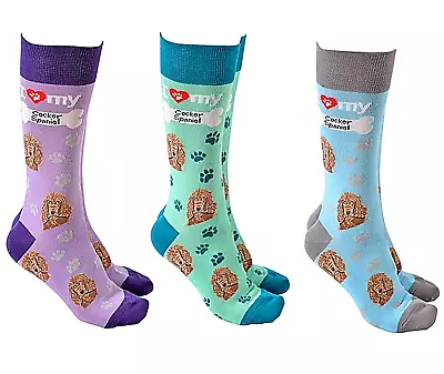 I Love My Cocker Spaniel Socks Quality Cotton Mix Unisex One Size Dog Lover Gift • £5.95