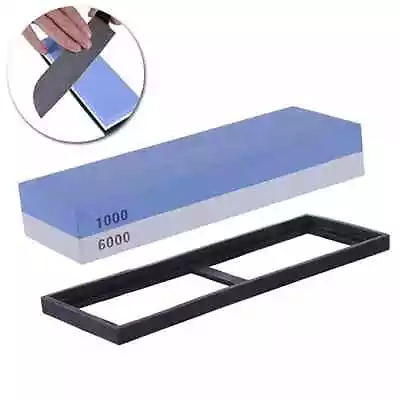 Sharpening Stone Knife Sharpener Grinding Whetstone Grit 1000/6000 Japanese Wate • £8.95