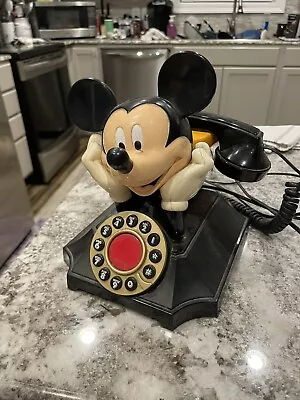 Vintage Disney Mickey Mouse Telephone Push Button Phone Eagan Desk Phone • $39