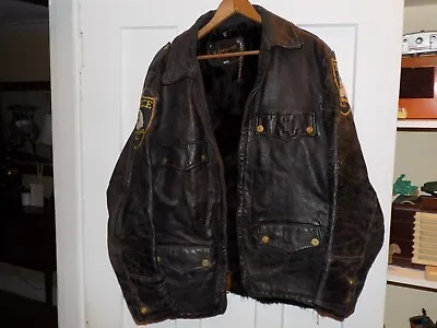 Vintage Leather Police Jacket • $400