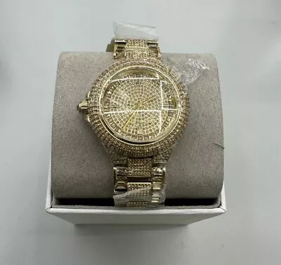 MICHAEL KORS Oversized Camille Pavé Gold-Tone WatchStyle # MK5720 • $455