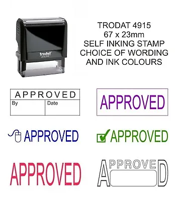 Approved Self Inking Rubber Stamp Trodat Office School Business Accounts Shop • £16.95