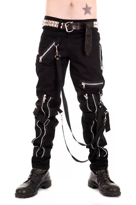 Punk Heavy Duty Zip Pants Made In The UK By Tiger Of London • £46.99