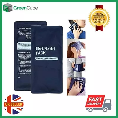 Ice Packs For Injuries Hot Or Cold Gel Ice Pack Pain Relief Sports Injuries • £6.65