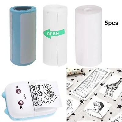 Mini Pocket Thermal Printer Bluetooth Photos Label Printing Replace Paper Rolls • £4.89