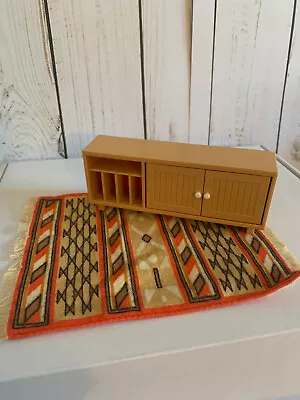 Smaller Home Den Cabinet Orange Rug Vintage Tomy • $16