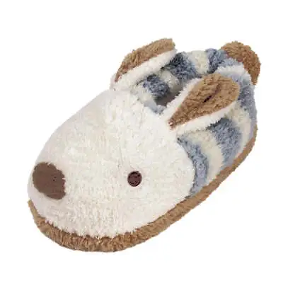 Blue Stripe Bunny Slippers - Rabbit Animal House Shoes - ONE SIZE • $29.95