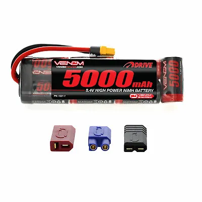 Venom NiMH Battery : Traxxas E-Maxx 8.4V 5000mAh 7 Cell With UNI Plug System • $50.99