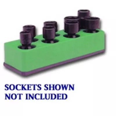 Mechanics Time Saver 885 3/8 In. Dr. Universal Neon Green Impact Socket Holder • $17.51