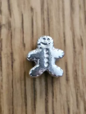 Chamilia Silver Gingerbread Man Bracelet Charm • £6.95