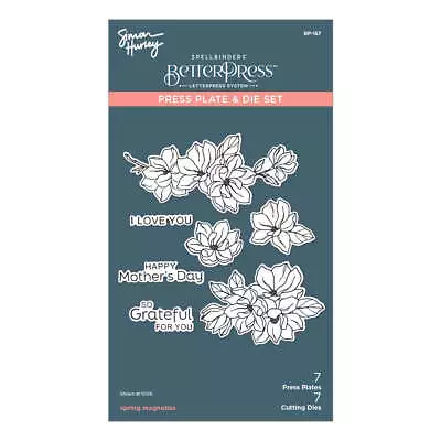 Spellbinders BetterPress Press Plate & Die Set - Spring Magnolias BP-157 • $25.64