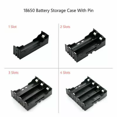 1 2 3 4 Slot Case Battery Box Case Holder Plastic Storage Leads With Hard Pins • £1.82