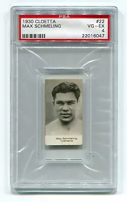 1930 Swedish Cloetta Ross 22 Max Schmeling PSA 4 HOF Vintage Graded Boxing Card • $89.99