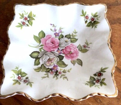 £1.99 • Buy Vintage Old Foley James Kent Ltd Staffordshire Harmony Rose Sweet Trinket Dish