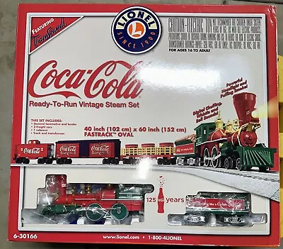 Lionel New 6-30166 Coca-Cola® 125th Anniversary Vintage Steam Set NO TRACKS !!!! • $250