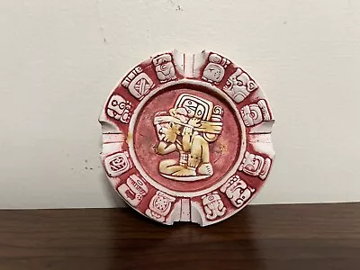 Vintage Aztec Mayan Stone Plaster Zodiac 4 Inch Ash Tray (Used)~Rare Collectable • $29.99