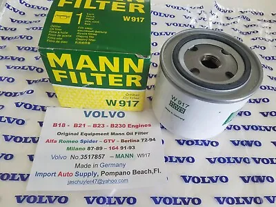 Volvo OEM Mann Oil Filter 62-99 - B18 B20 B21 B23 B230 +850 Alfa Romeo 72-93 • $7.99