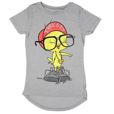 Looney Tunes Tweety Bird Thug Life Junior Women's Short Sleeve T-Shirt - NWT • $12.99