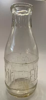 Vintage MITCHELL Dairy Quart Milk Bottle Bridgeport Connecticut • $12