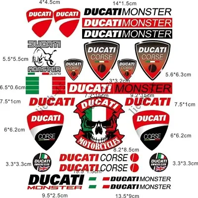 Motorcycle Fuel Tank Emblem Decal Bike Helmet Sticker For DUCATI CORSE MONSTER • $13.32