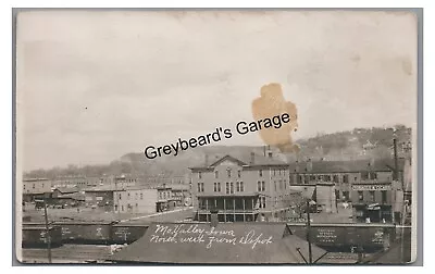 RPPC Railroad Train Station Depot CNW MISSOURI VALLEY IA Real Photo Postcard • $11.99