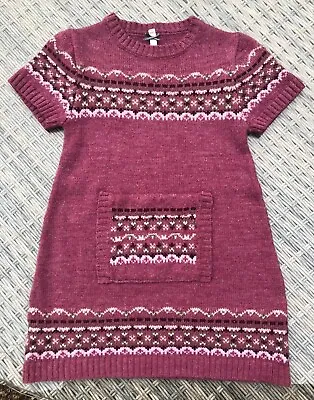 Girls' Knitted Dress/Dungaree With A Front Pocket 5 Years • £6.50