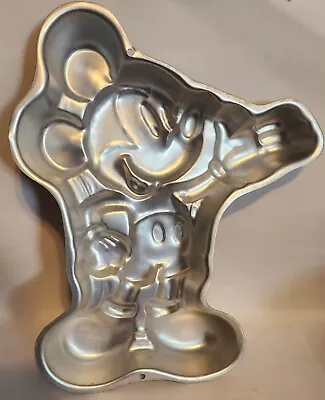 Disney Mickey Mouse Full Body Aluminum Cake Pan #2105-3601 Wilton Vintage 1995 • $13.54