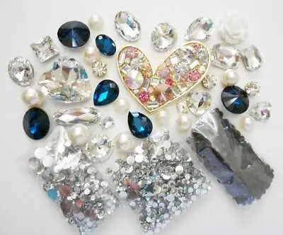 $18.99 • Buy New -- DIY 3D Bling Bling Glass Gems Flatback Decoden Cabochons Deco Kit