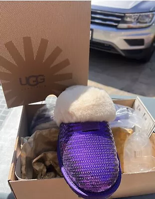 Purple Glitter UGG House Shoes 💜 • $85