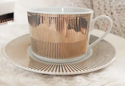 £16 • Buy New French Vintage White & Gold  Cup & Saucer Cappucino Coffee Tea