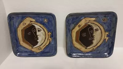 2 Designs By Mara Mexico Celestial Faces Plates Platters Wall Plaques • $29.99