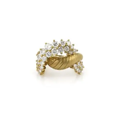 $3026.65 • Buy Jose Hess 2.00ct Diamond 18k Yellow Gold Interlace Design Band Ring Size 6