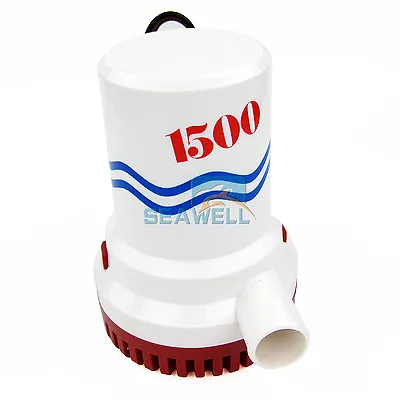 1500 GPH Bilge Pump Marine Boat Yacht Submersible Water Pump Non Automatic 12V • $35.99