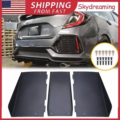 4 Fins Rear Bumper Diffuser Lower Lip Chin Spoiler Splitter For Ford Mustang GT • $34.99