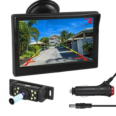 Reverse Parking Backup Camera Car Rear View Kit With 5  Monitor LCD Screen HD • $49.99