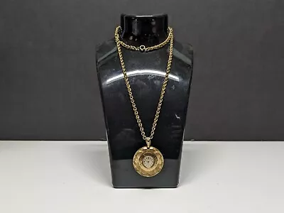 Vintage Carvelle 7 Jewel Gold Tone Pendant Watch • $9.99