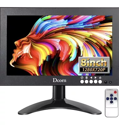 Dcorn 8 Inch HDMI Monitor 1280x720 HD Color Screen Support HDMI VGA BNC AV • $65