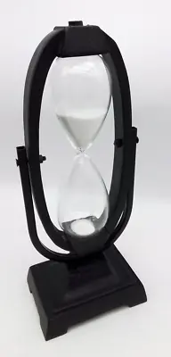 60 Minute Hourglass Sand Timer With Black Metal With Red SpeckleFrame  15”T X 6  • $24.99