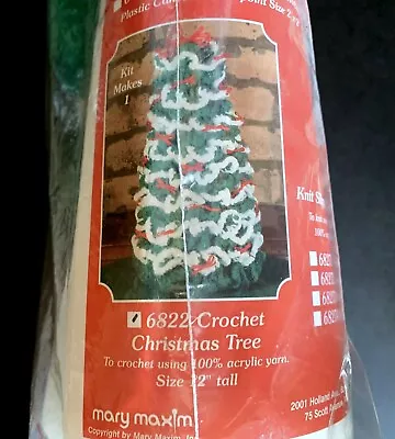 Mary Maxim 12  Christmas Tree Crochet  Kit No. 6822 Vintage Sealed • $29.99