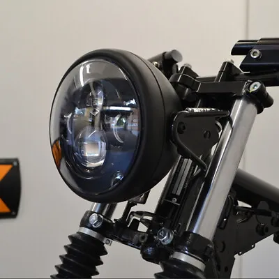 6.5  LED Headlight Assembly Hi/Lo Motorcycle For Harley Dyna Cafe Racer Bobber • $36.61