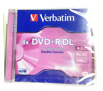 VERBATIM 8x  DVD+R DL 8.5GB Double Layer Blank Single Disc (AZO) • $6.40