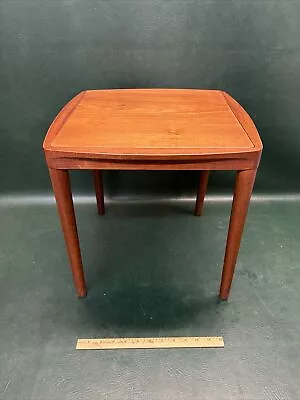 Mid Century  Danish Modern Flip Top Teak Side Table / Bench / Stool ~ Denmark • $195