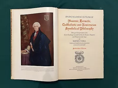 The Secret Teaching Of All Ages By Manly Palmer Hall (Signed) 1928 Subscrbers Ed • $9500