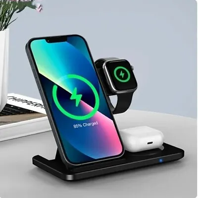 Wireless Charging 3 In 1 Charger For IPhone Air Pods And Apple Watch. • $14.99