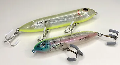 Vintage HEDDON “Zara Spook” Fishing Lures Awesome Colors “Super Spook” & “Jr.” • $14.50