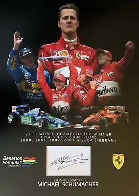 MICHAEL SCHUMACHER F1 Hand Signed NEW • $994.83